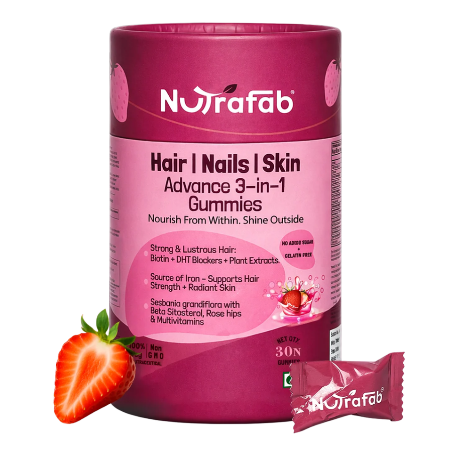 Hair, Skin & Nails Gummies | Vegan & Sugar-Free Beauty Supplement (14+ Nutrients) Steal the deal