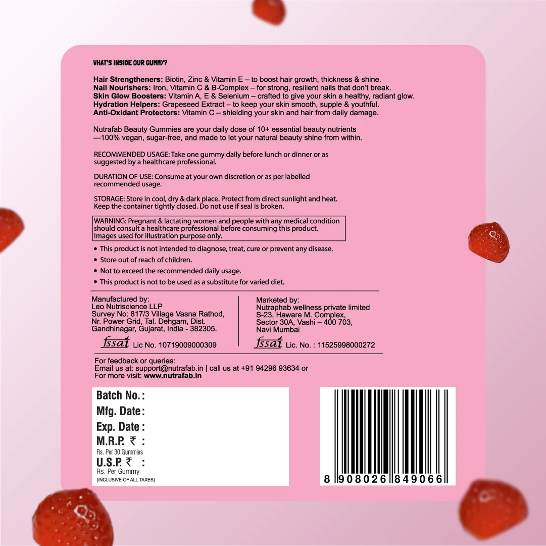 Nutrafab Hair | Nails | Skin Advance 3-in-1 Gummies – Beauty Nutrition Made Easy