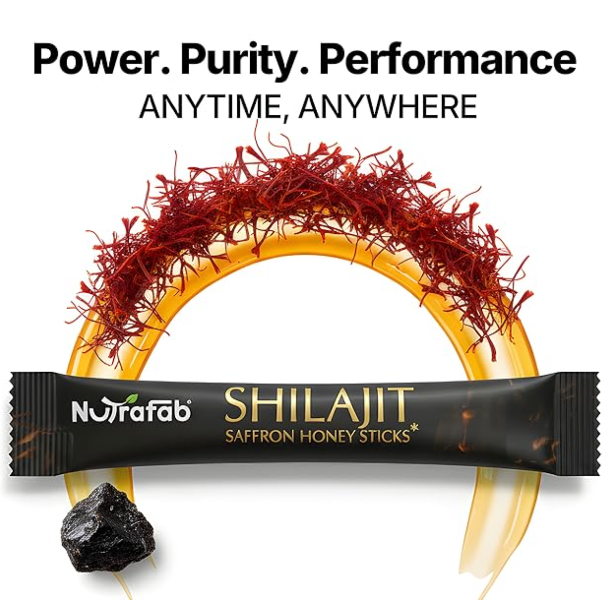 NutraFab Shilajit Saffron Honey Sticks (Alternate)