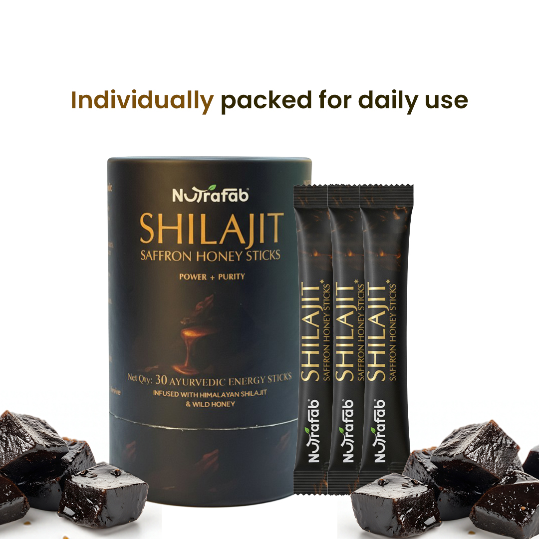 NutraFab Shilajit Saffron Honey Sticks