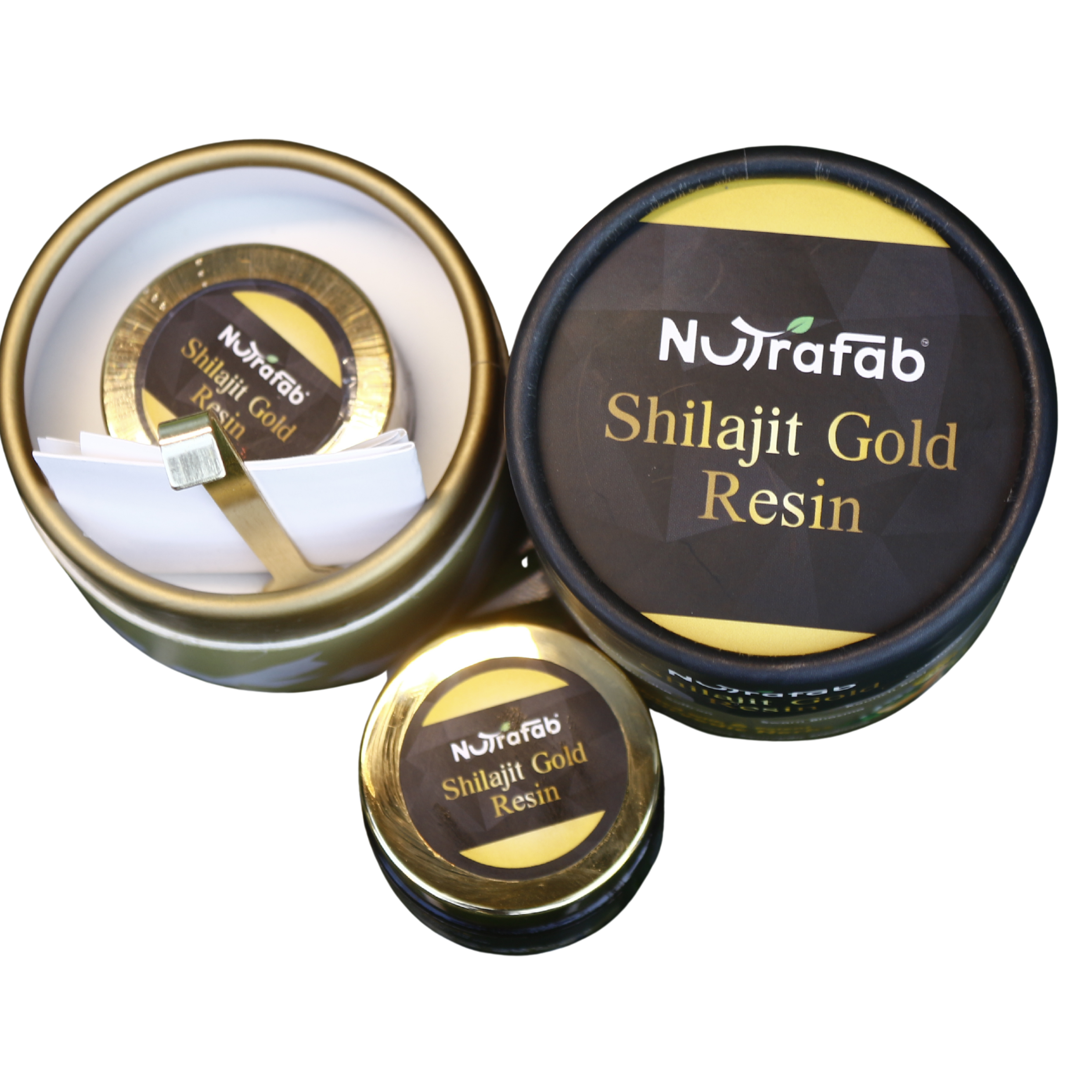 NutraFab Shilajit Gold Resin – Premium Himalayan Strength + 6 Potent Ayurvedic Herbs