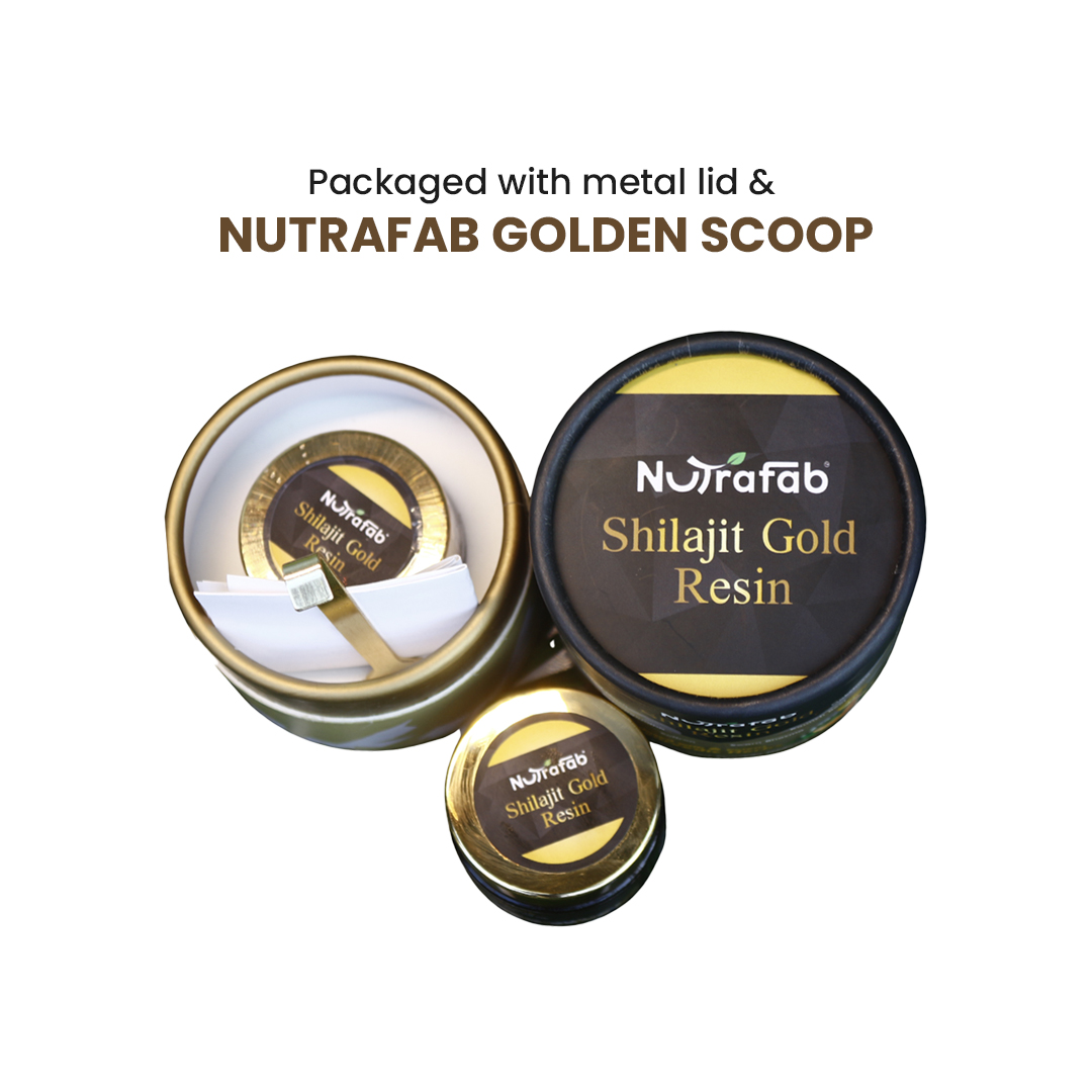 NutraFab Shilajit Gold Resin – Premium Himalayan Strength + 6 Potent Ayurvedic Herbs