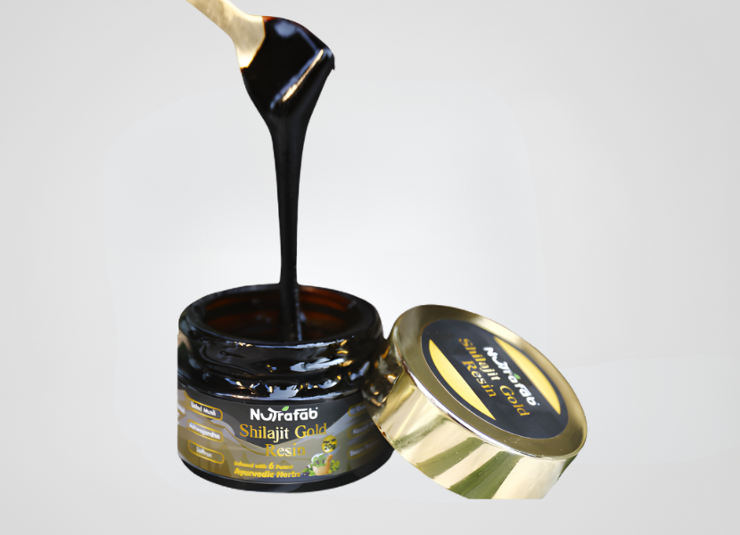 NutraFab Shilajit Gold Resin – Premium Himalayan Strength + 6 Potent Ayurvedic Herbs