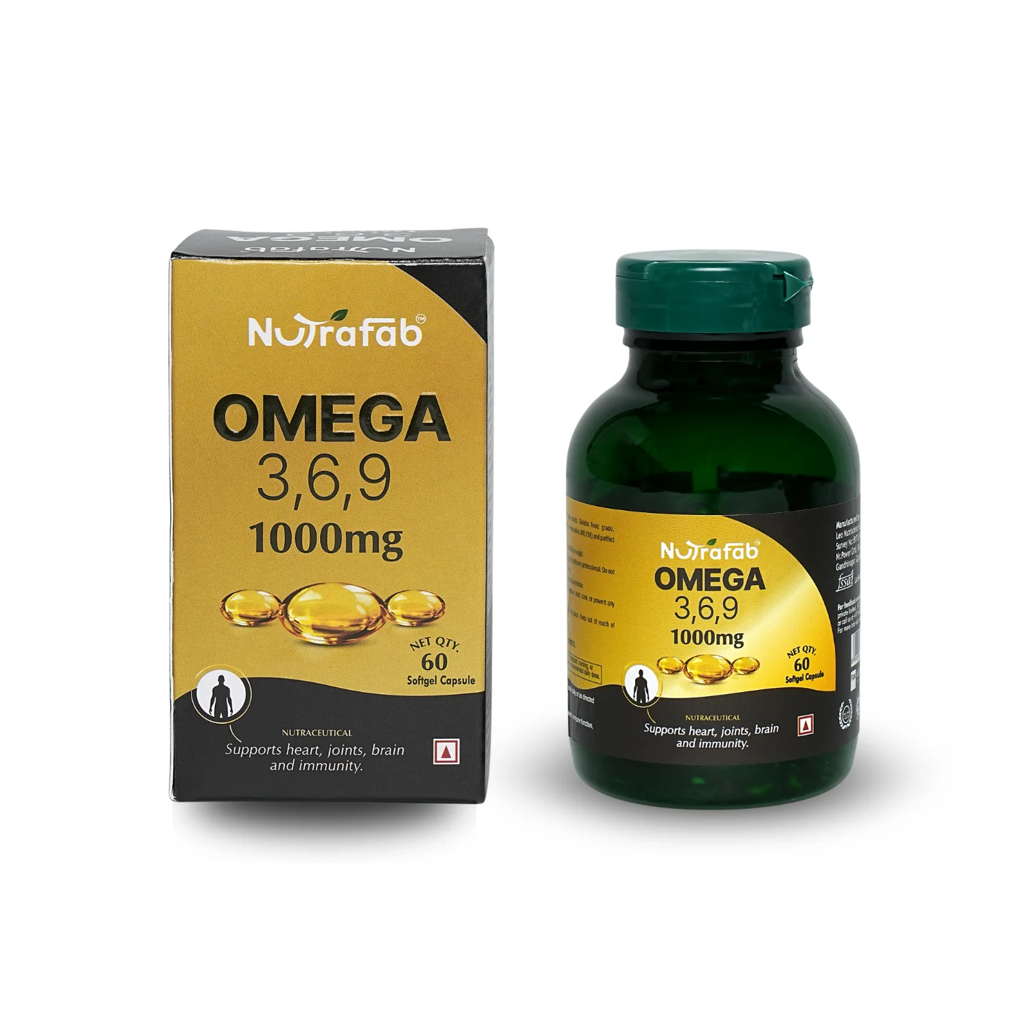 Nutrafab Omega 3-6-9 Softgel Capsules – Complete Essential Fatty Acid Support