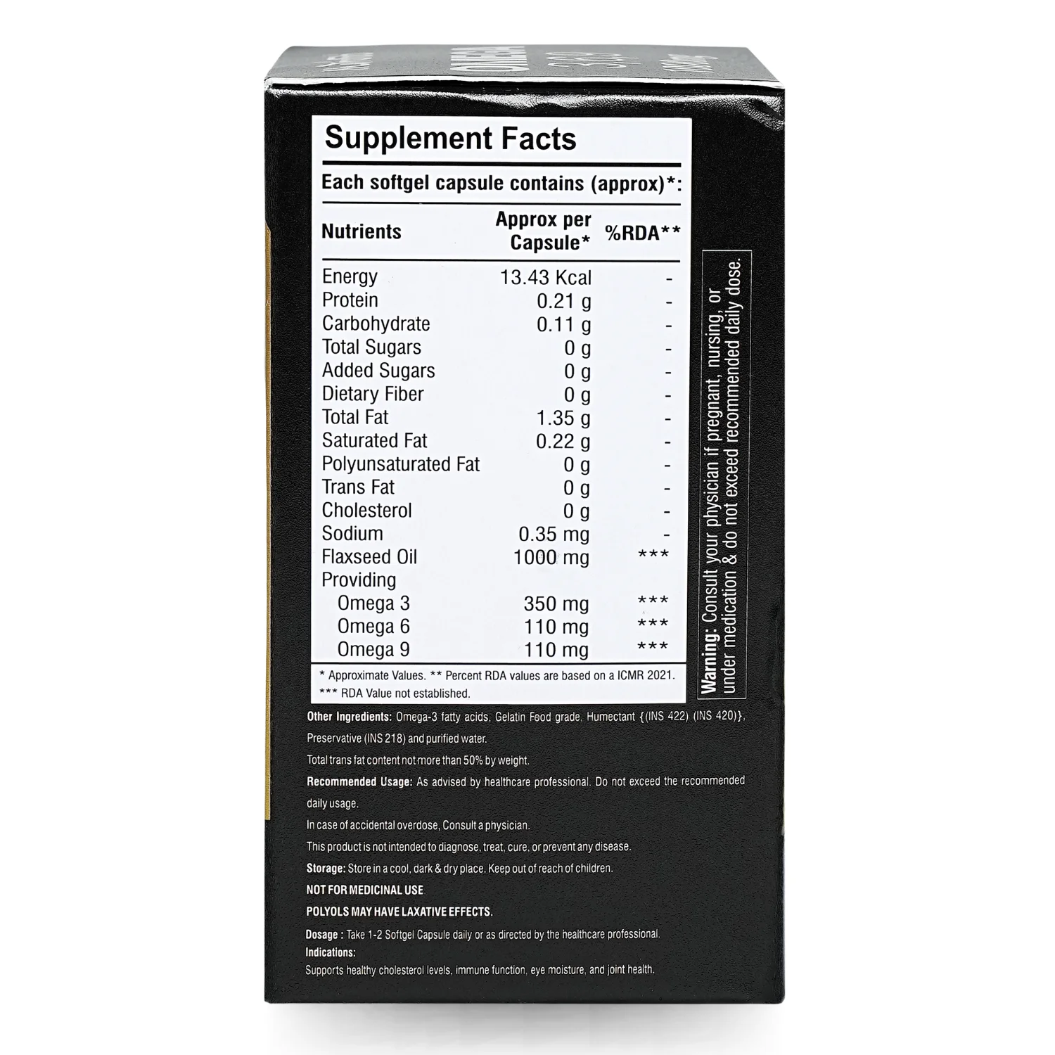 Nutrafab Omega 3-6-9 Softgel Capsules – Complete Essential Fatty Acid Support