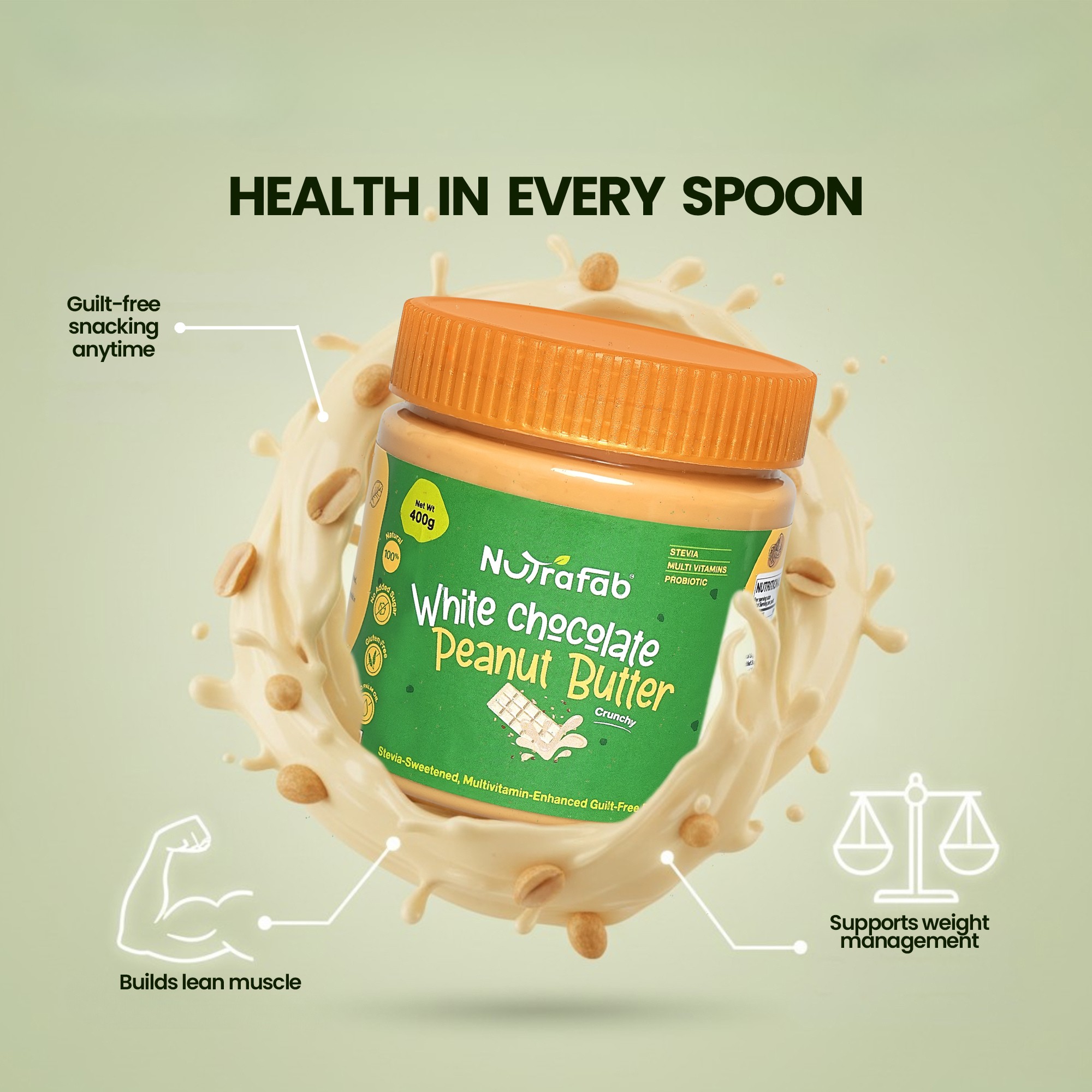 White chocolate Peanut Butter – Crunchy