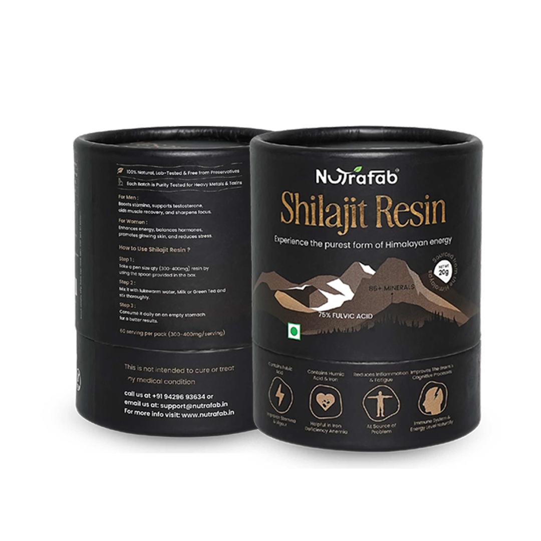 Nutrafab Pure Himalayan Shilajit – Power, Performance & Vitality