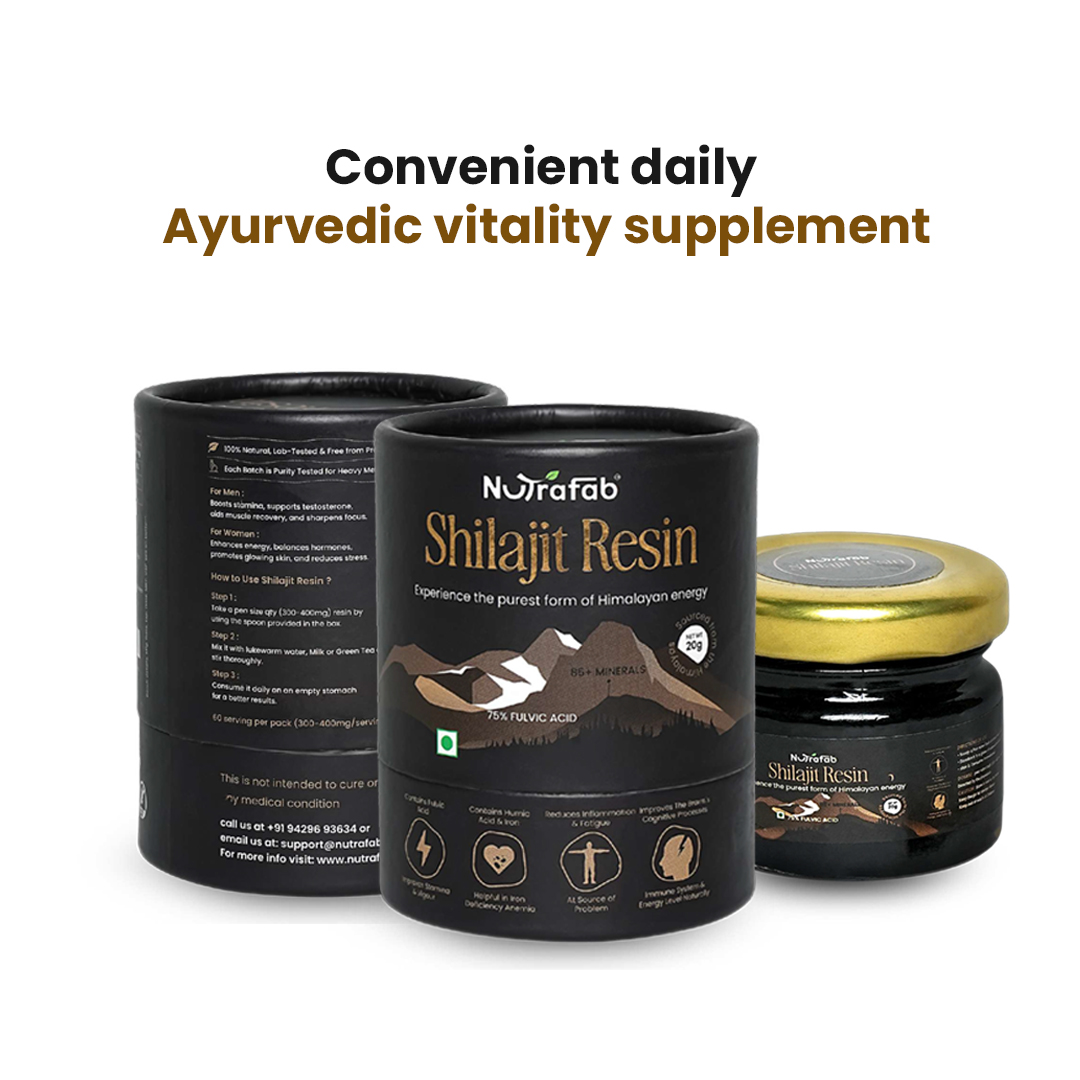 Nutrafab Pure Himalayan Shilajit – Power, Performance & Vitality