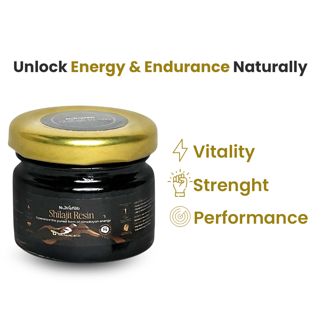 Nutrafab Pure Himalayan Shilajit – Power, Performance & Vitality